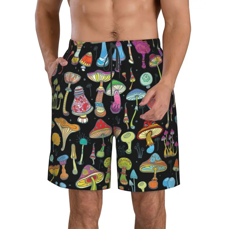 

Симпатичные повседневные пляжные шорты цвета грибов, цельные уличные шорты, повседневные уличные шорты, свободная одежда для сна, мужские брюки