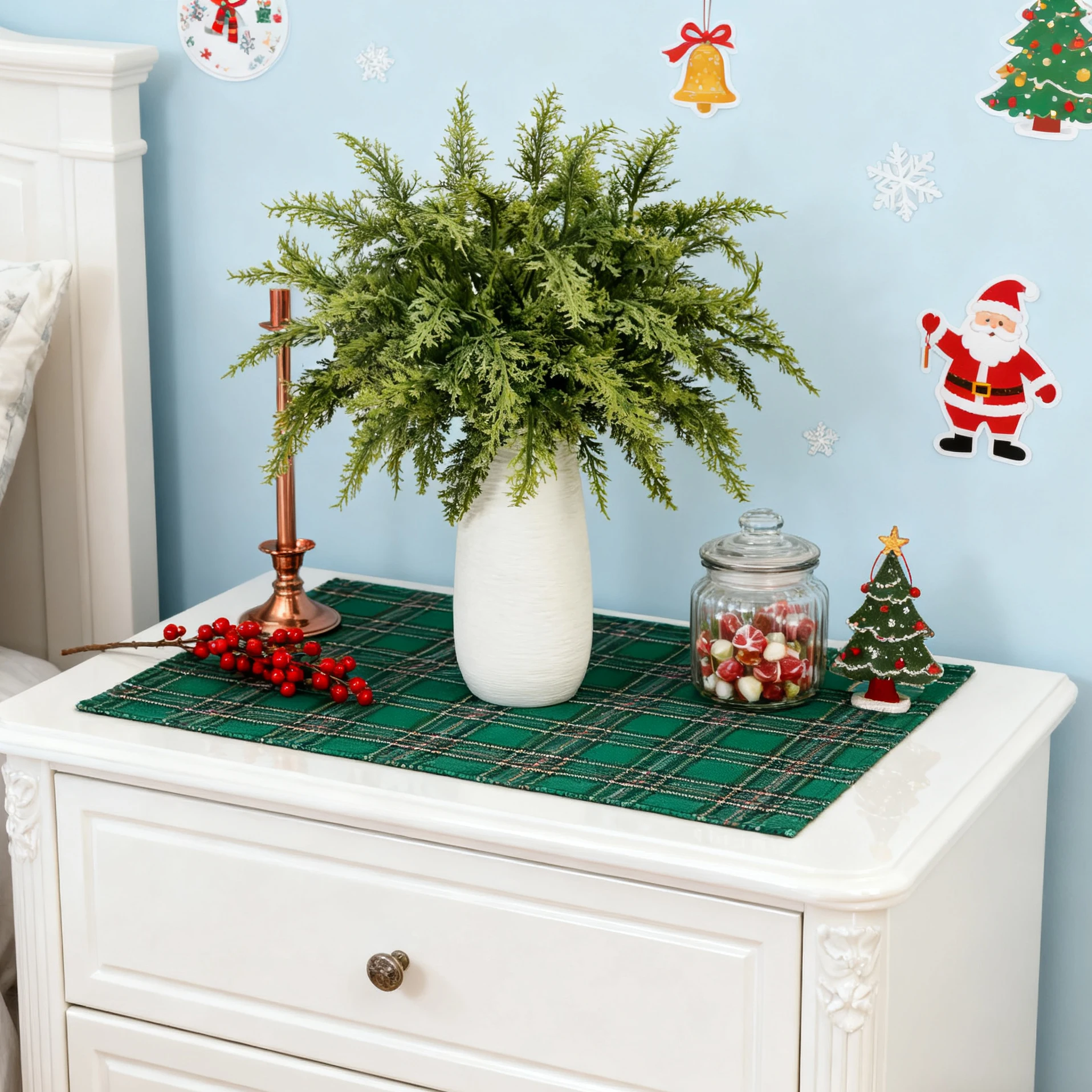 

Artificial Plants Cypress Leaves Christmas Tree Party Home Room Table Decoration Outdoor Yard Garden Wedding Flower Diy Gift Box