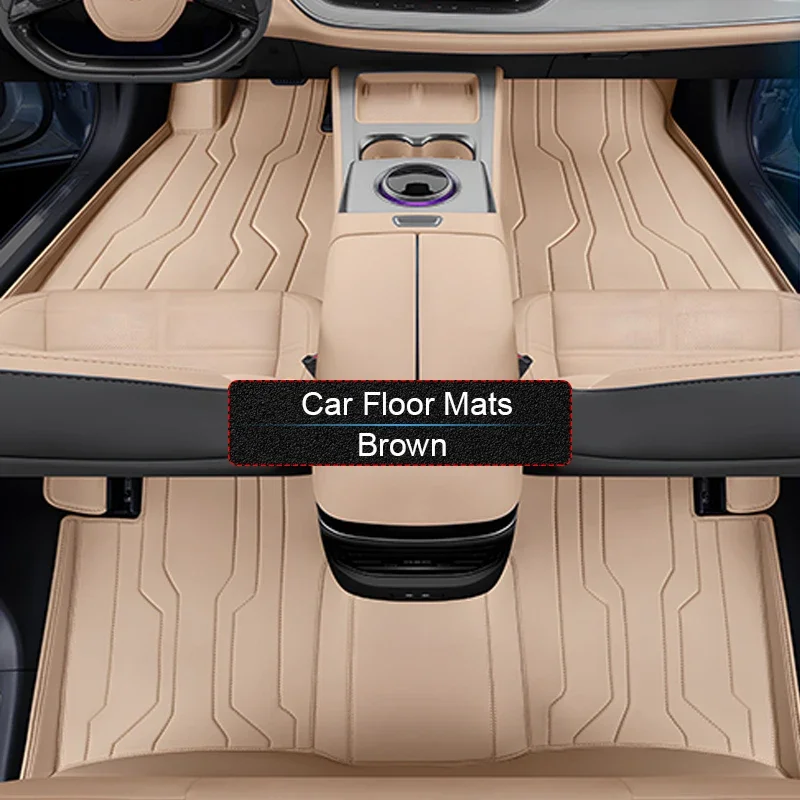

For HONGQI EHS7 2025-Present Custom Nappa Leather Anti-Slip Car Foot Protect Mat Auto Luxury Waterproof Floor Pad Accessory
