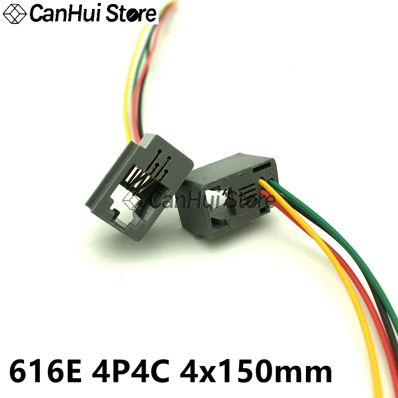 5pcs RJ11 RJ12 RJ45 Telephone Female Socket Connector With Wire 4P4C 6P4C6C 8P8C Female Jack Connector 616E 623K 616M 641D 648K
