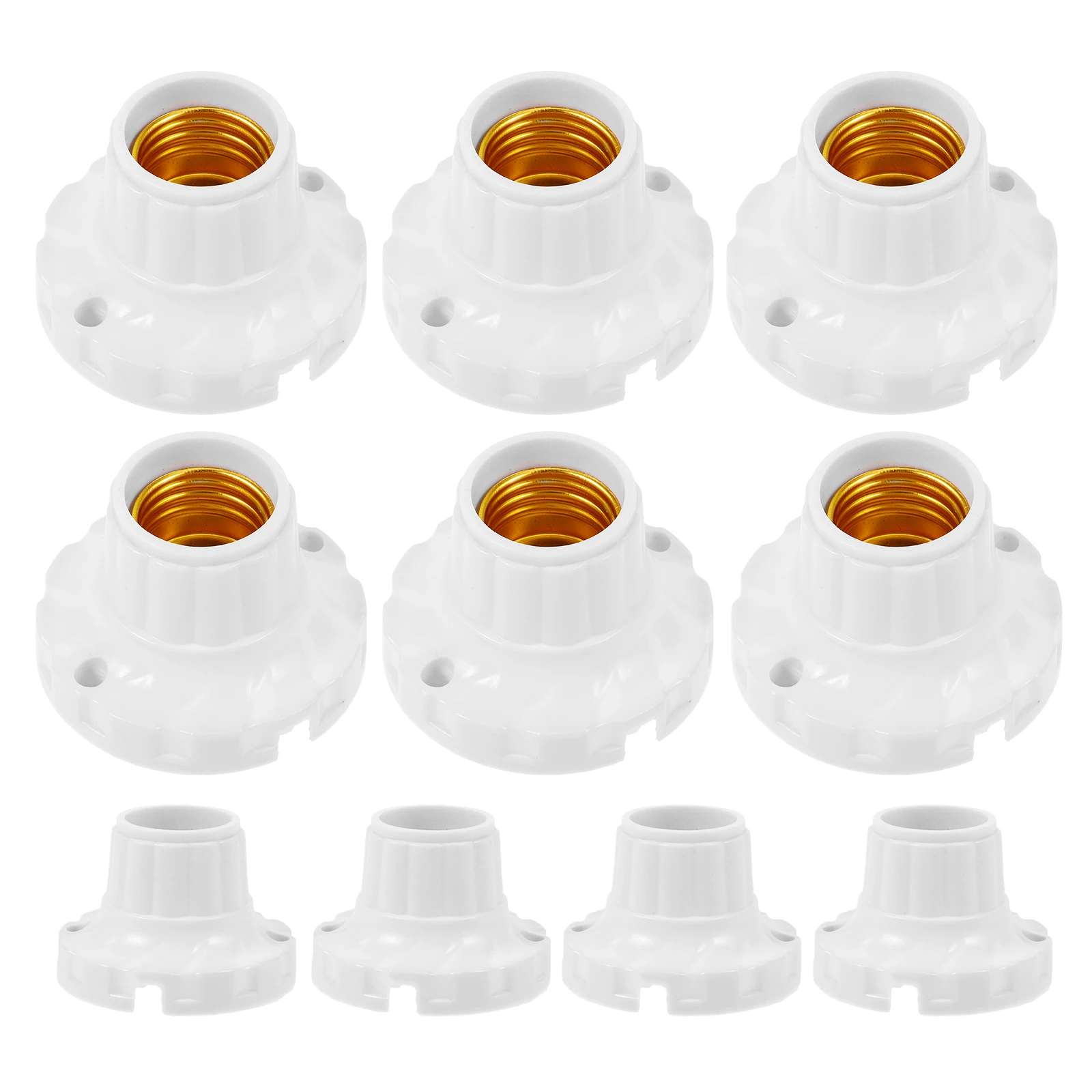 

10Pcs Reliable High Temperature Light Socket Base Lamp Holder Replacement Pendant Light Fitting for Home Restaurant Office