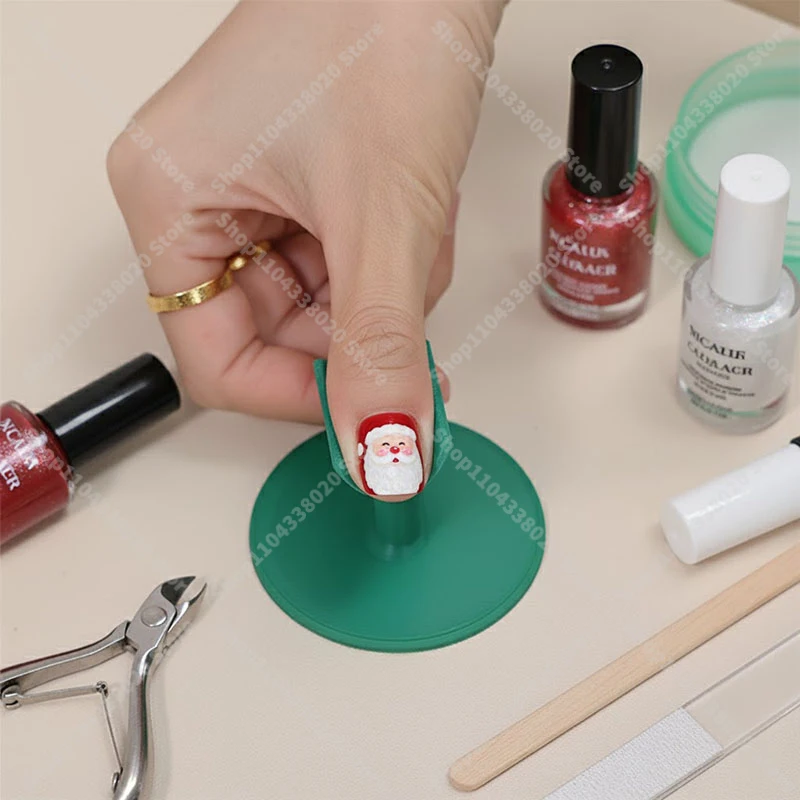 Nail Art Finger Rest Holder - 6cm Base & 4.5cm Height, Pink/Green PLA Stand for Stable Manicure
