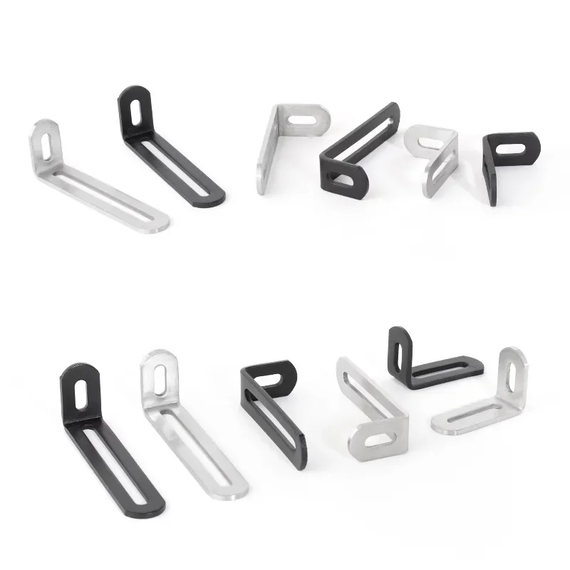 Stainless Steel Adjustable Corner Bracket Heavy Duty Metal 90 Degree L Shaped Angle Corner Braces for Wooden Shelf Furniture
