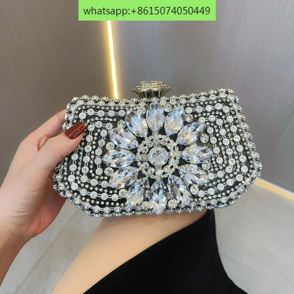 

Diamond Set Handheld Bag Wedding Dress Birthday Banquet Evening Dress Bag Celebrity Team Diagonal Straddle Banquet Bag