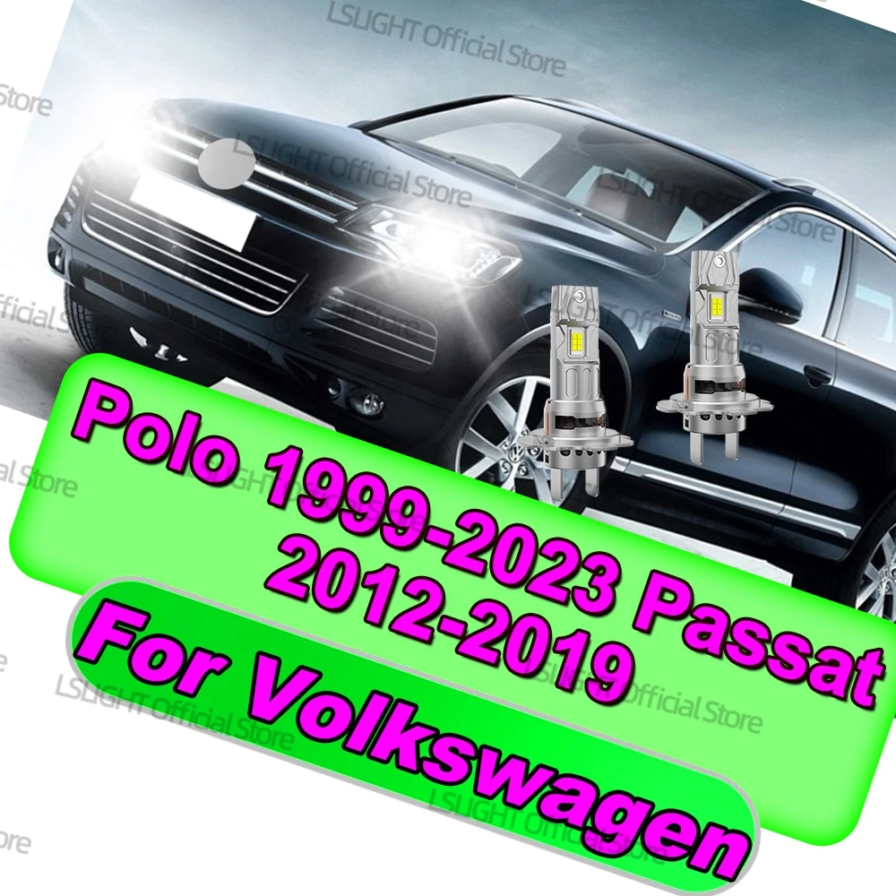 

2x LED Headlamps For Volkswagen Polo 1999-2023 For VW Passat 2012-2019 Car Headlight 30000LM Super Bright 6000K