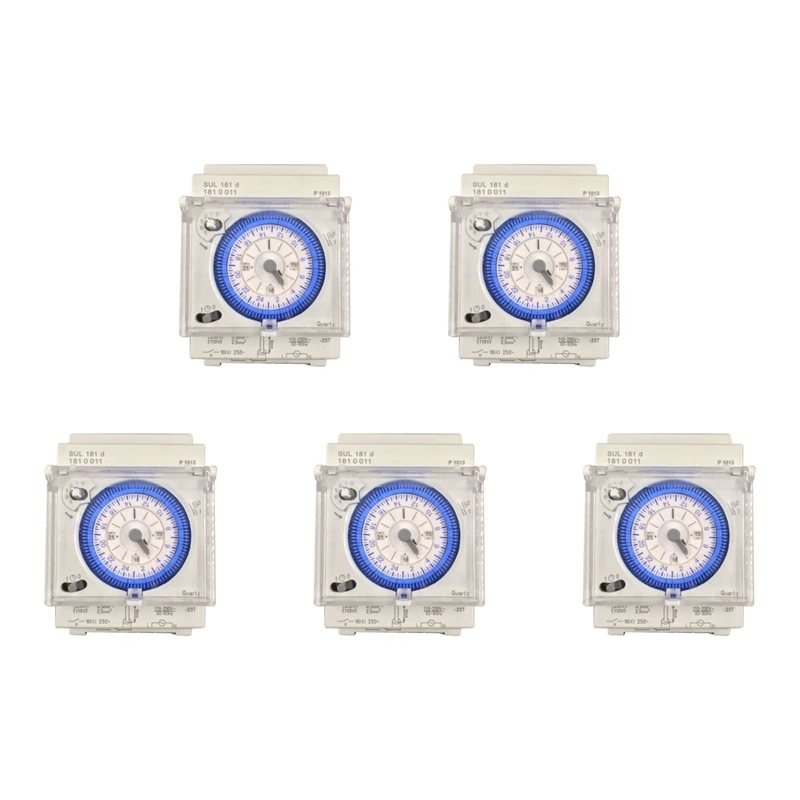 

Promotion! 5X Analog Mechanical Timer Switch 110V-220V 24 Hours Daily Programmable 15Min Setting Time Switch Relay SUL181D Hot