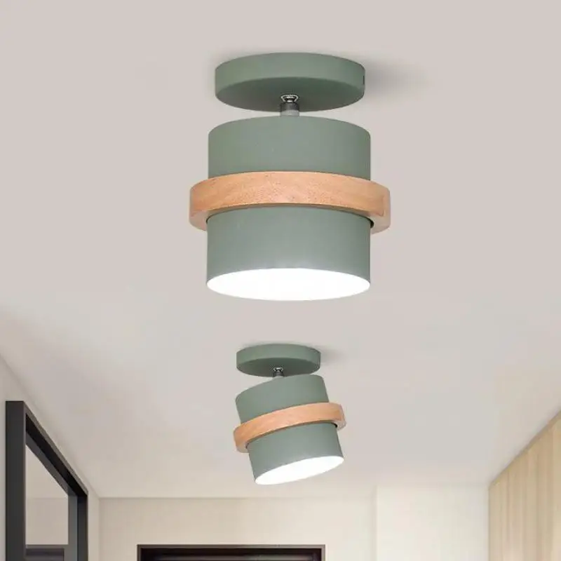 Ceiling Light Nordic Simple Kitchen Led Lighting Solid Wood Passage Lighting Roof Colour Corridor Ceiling Lamp