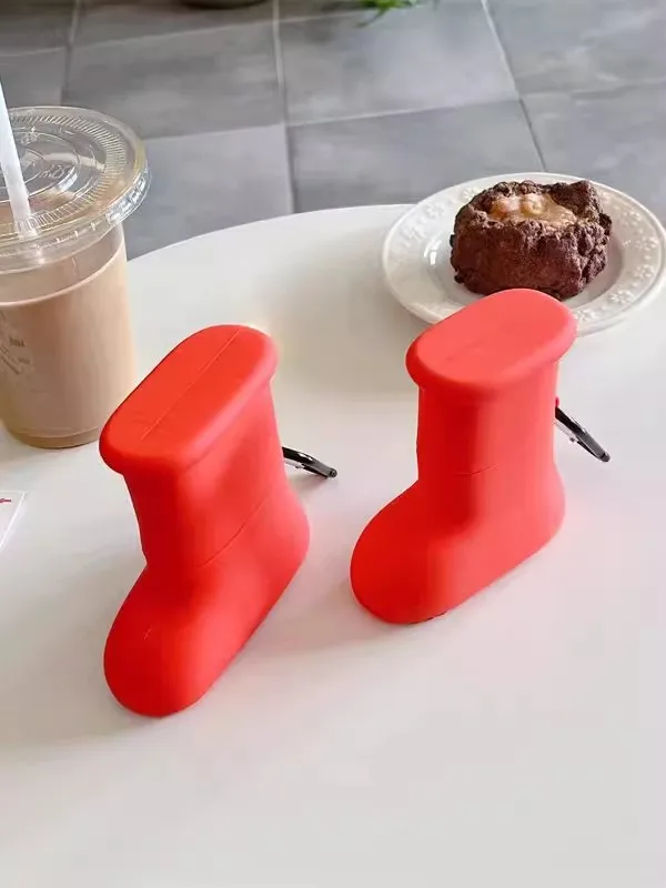 Etui silikonowe na słuchawki Airpods 1 2 3 4 Pro Pro 2 Pro 3, czerwone, akcesoria, pokrowiec