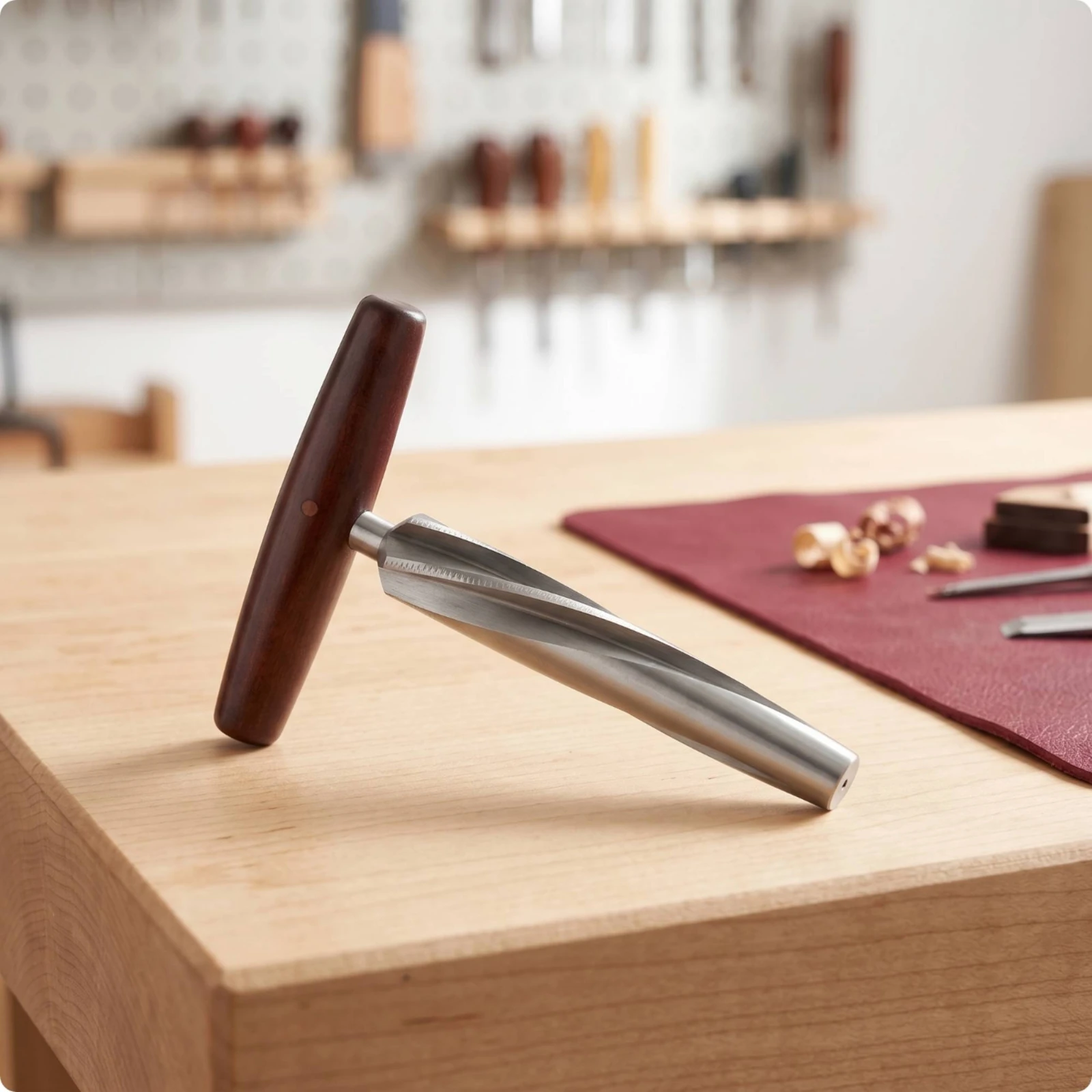 T-Handle Tapered Reamer High-Speed Steel Bass Endpin Reamer Luthier Tool Easy to Use Better Rotation for Luthiers