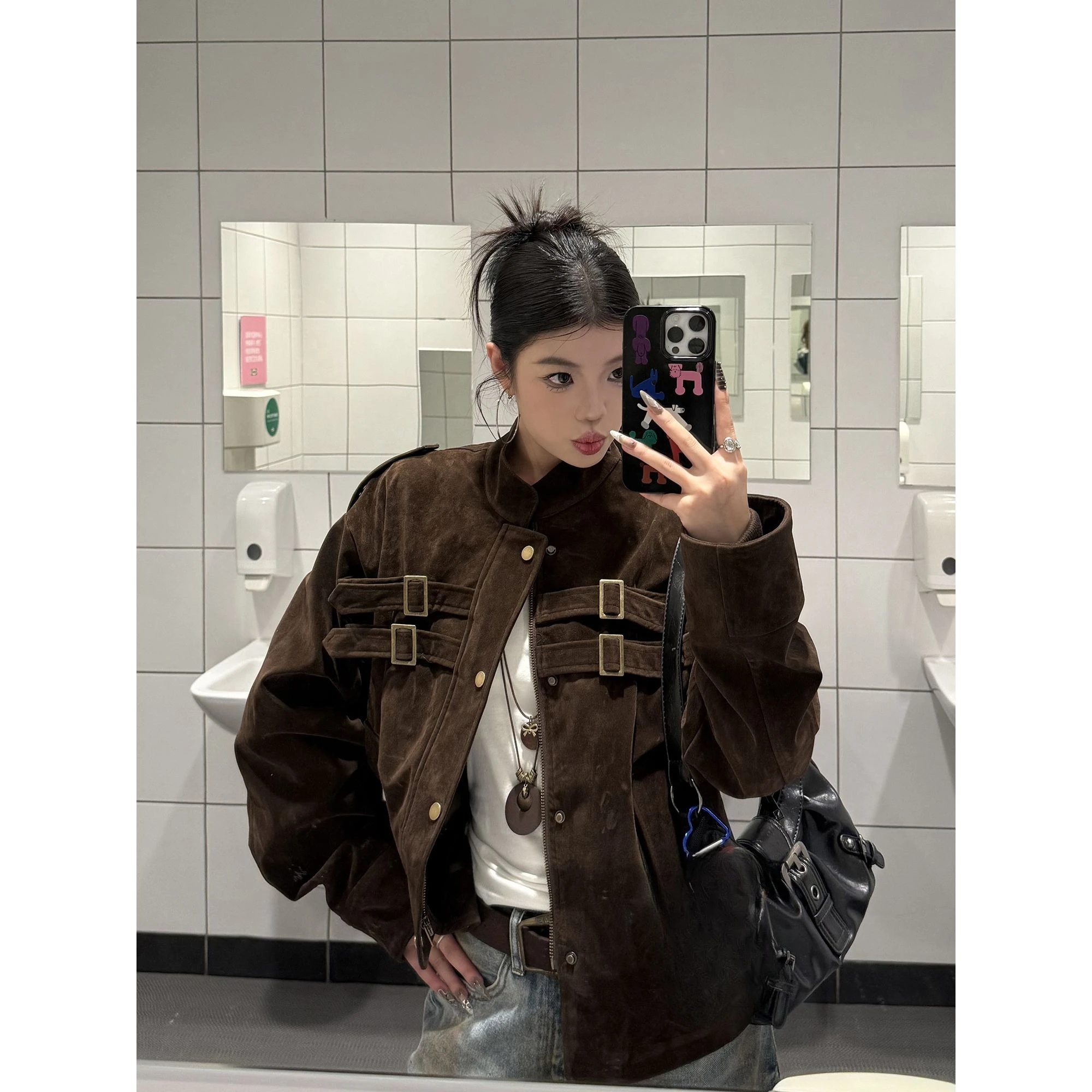 

Gothic Jacket Casual Women Long Sleeve Sweatshirt Vintage Jacket Elegant Punk Style Coat Autumn Female Chic Streetwear