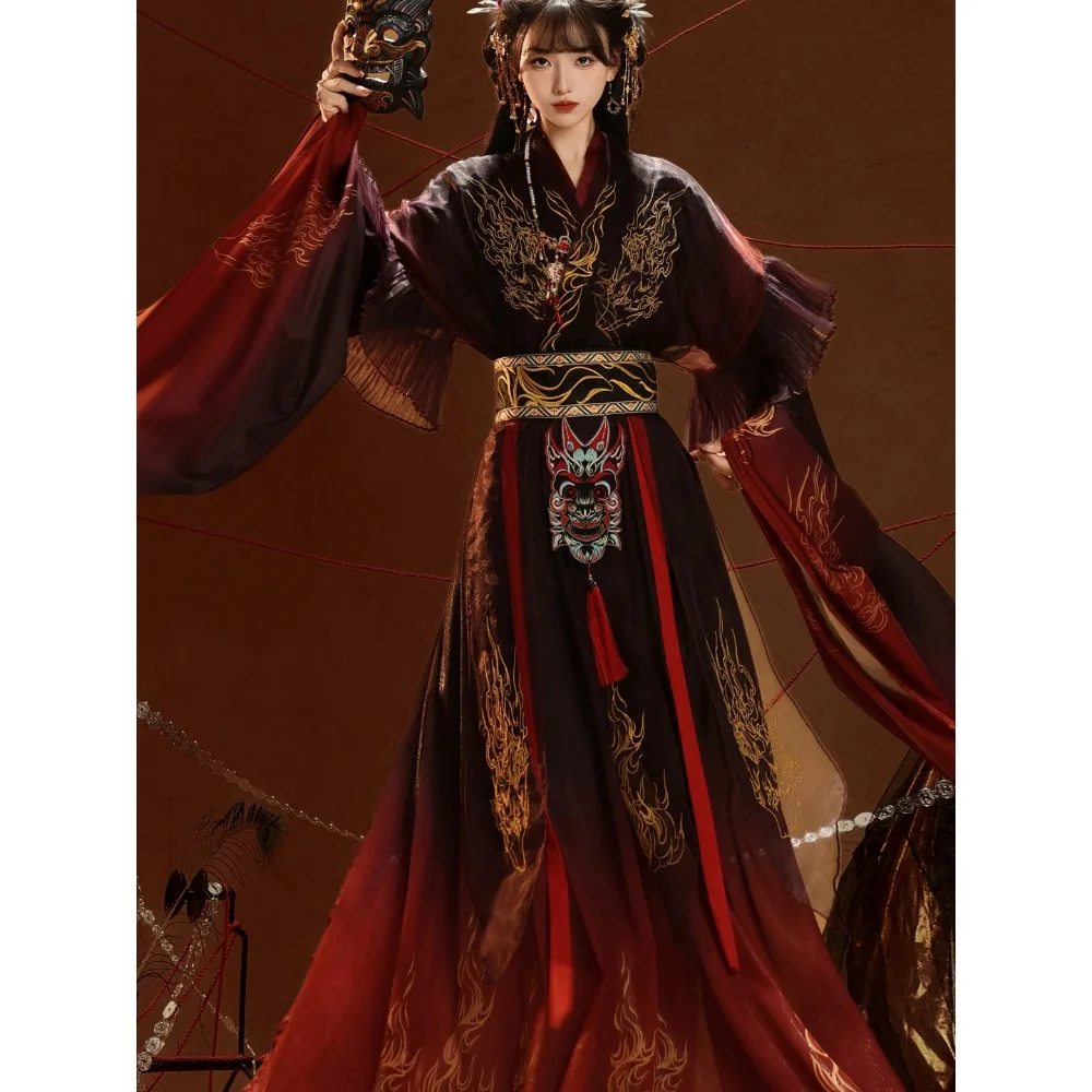 Southern and Northern Dynasties Nuo Opera Performance Heavy Industry Embroidery Hanfu Women's New Models