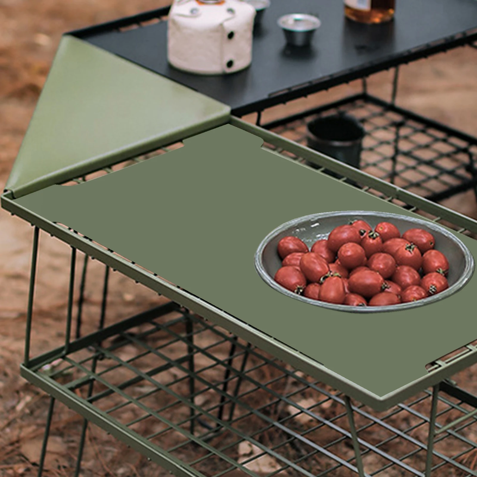 Table Top Board Stable Tabletop Solid Steel Desk Table Top Countertop for Camping Steel Table Top Grid Table Cover for BBQ