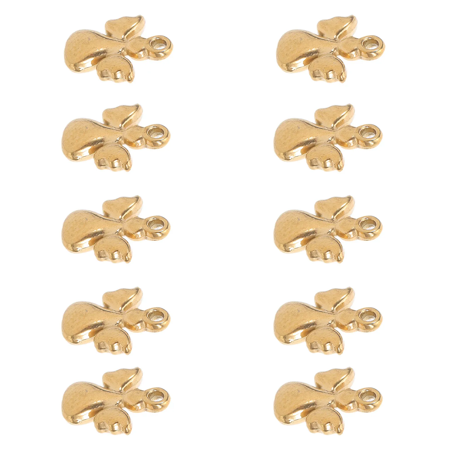 

10 шт. миниатюрных подвесок-ангелов из нержавеющей стали для изготовления ювелирных изделий, ожерелий, браслетов, серег, брелоков, принадлежности для рукоделия, обереги