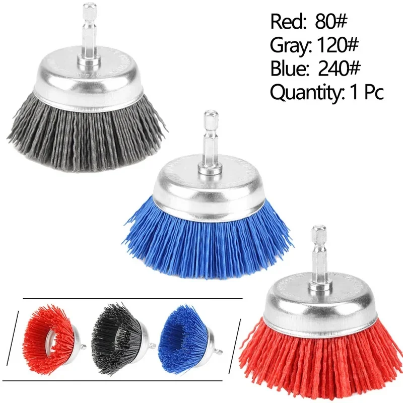 2/3/4 Inch Nylon Abrasive Brush Filament Abrasive Cup Brush Rotary Tool Polishing Deburring Abrasive Wire Wheel Dremel Accessori view 6