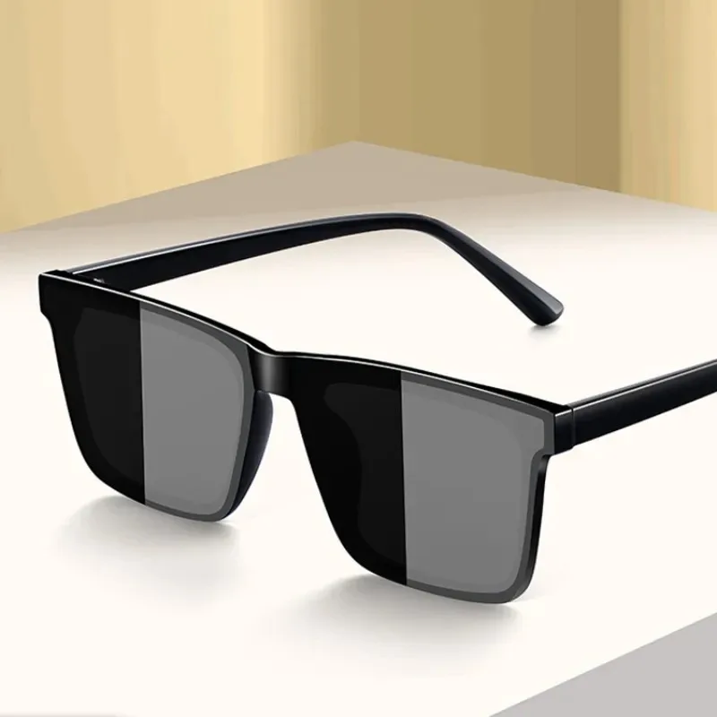 New Men's Driving Anti-UV Sunglasses Shape Ladies Square Frame Sun Glasses UV400 Black Gafas De Sol
