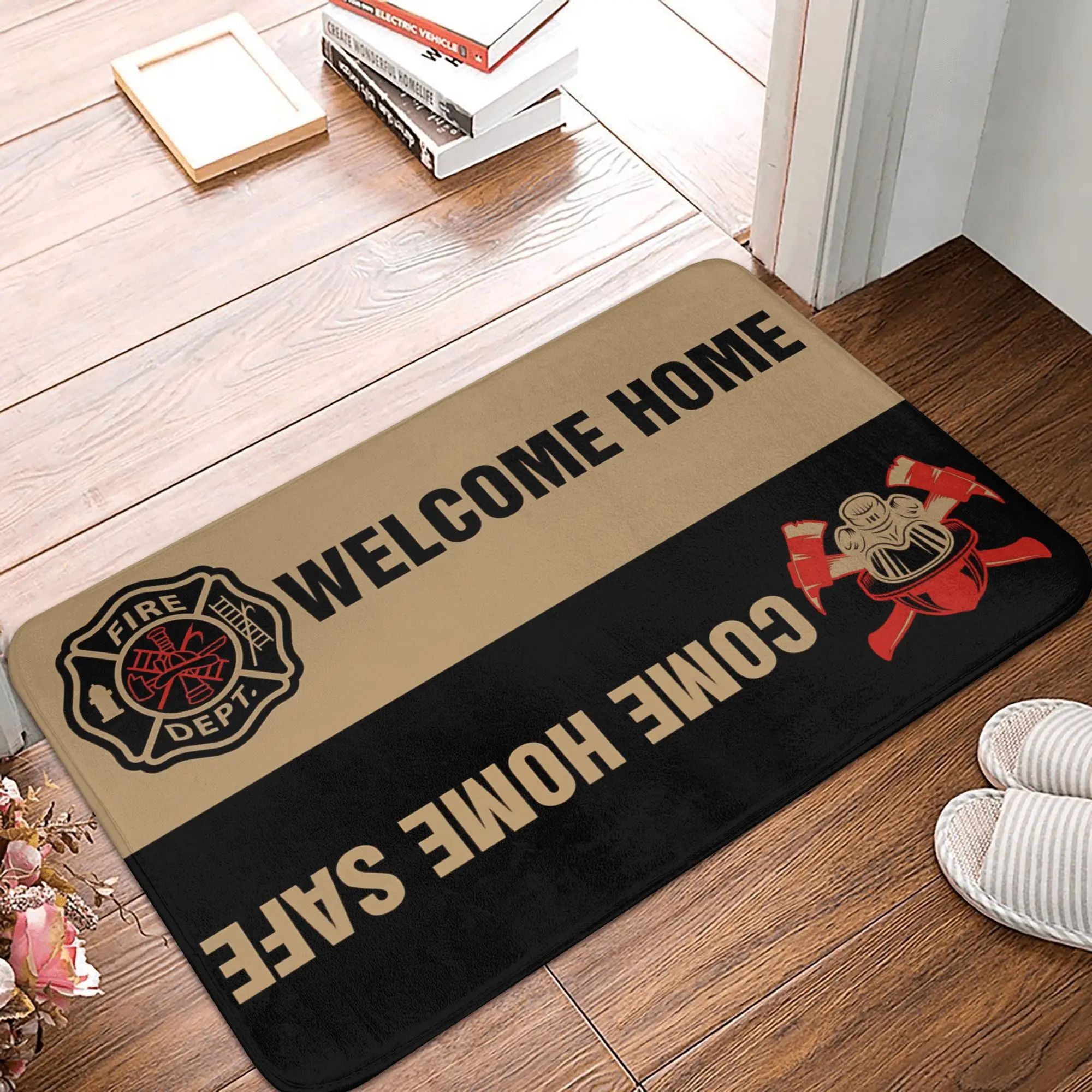 ترحيب المنزل تعال المنزل الآمن رجال الاطفاء الجبهة باب حصيرة المضادة للانزلاق في الهواء الطلق سريعة الجافة ممسحة الطابق حمام مدخل البساط السجاد