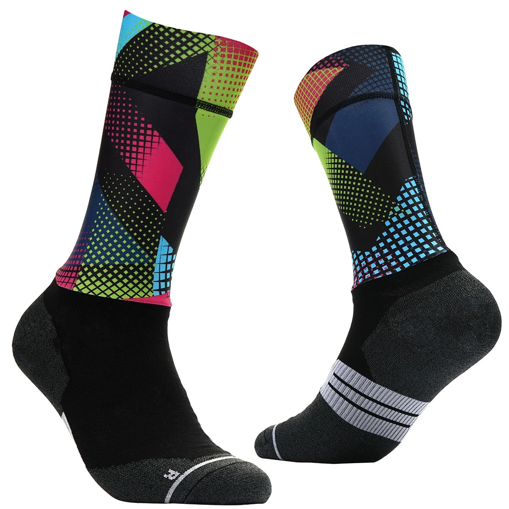 Chaussettes de sport professionnelles non ald respirantes pour homme et femme, accessoire de cyclisme, de course, de vélo, à compression