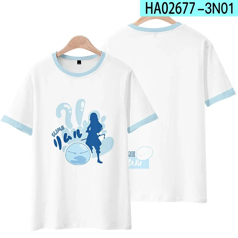 Dieses Mal wurde ich als Slime Rimuru Tempest wiedergeboren. 3D-Druck-T-Shirt für Damen und Herren, Sommer, kurzärmelig, lustiges T-Shirt – Detail 11