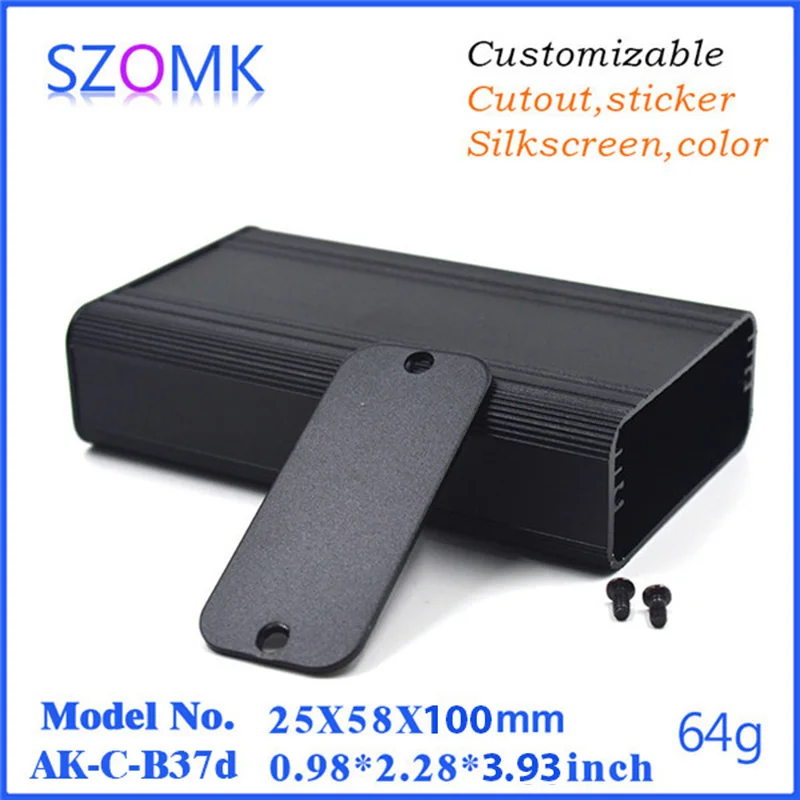 Aluminum case box electronic project enclosure (10Pcs) 25*58*97mm small aluminum boxes, electronic equipment enclosure