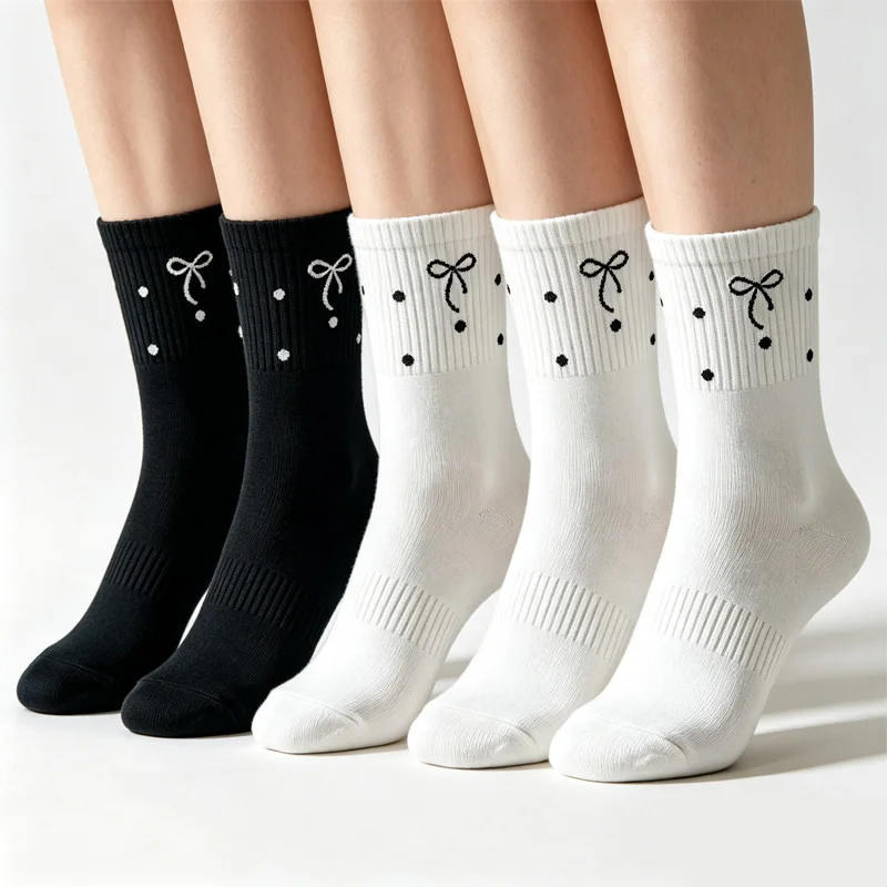5 colors exquisite small bow dot adds beauty Skin friendly breathable not stuffy suitable for daily commuting and casual wear