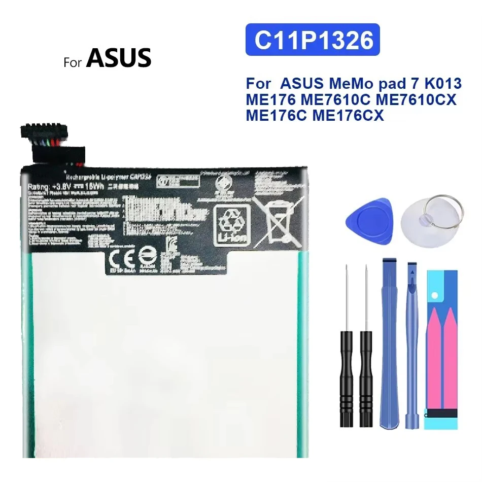 

Battery C11Pn5H ME5Pn51 For ASUS Google for Nexus 7" 2nd Gen ME571 ME571KL C11P1326 + free tools