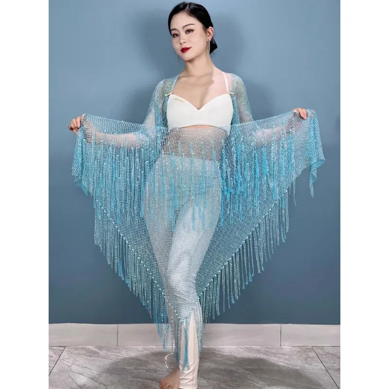 Customized Belly Dance Belt Tassel Hip Scarf Waist Scarf Waist Chain Sparkling Diamond Plus Latin Jazz Performance Fart Curtain