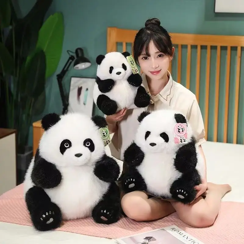 Simulation Kawaii HuaHua Fubao Giant Panda Doll Cute Stuffed Animals Charmingly Naive Fatty Bear Soft Kids Plush Toys Home Decor