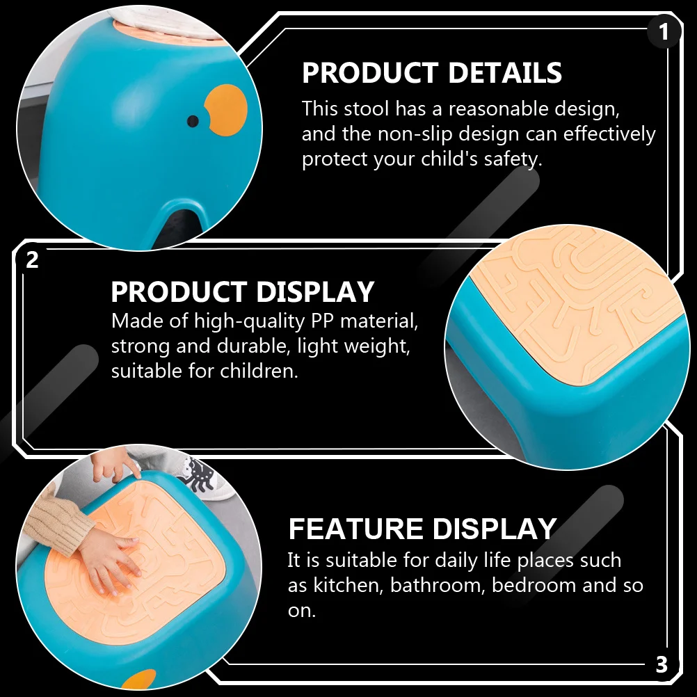 2 قطعة المضادة للانزلاق خطوة البراز الأطفال سلامة البراز طفل مسند القدم للحمام المطبخ المرحاض التدريب استخدام الاطفال خطوة البراز