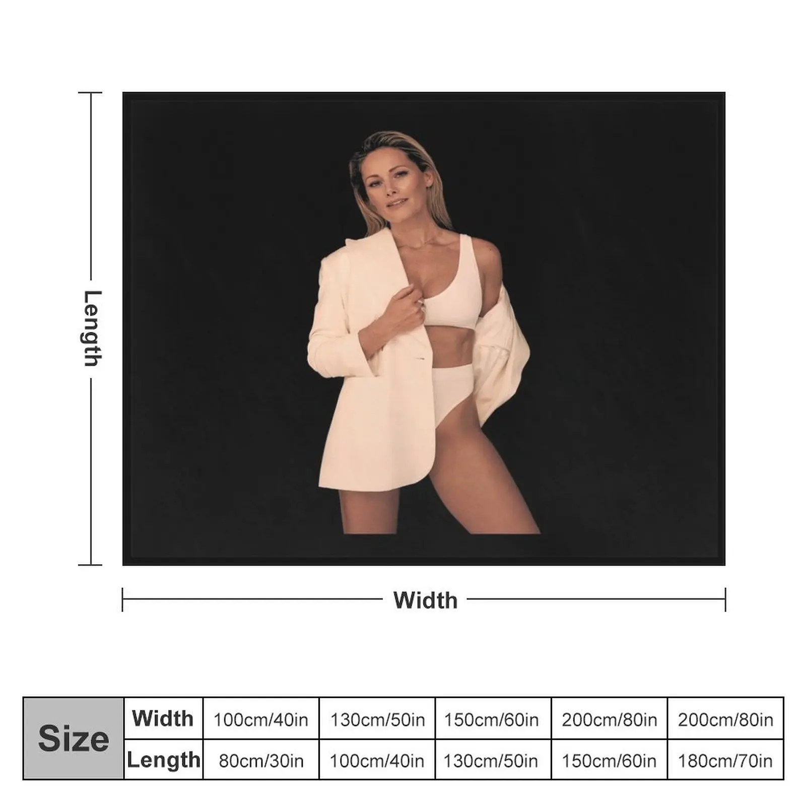 Helene Fischer - Shoot With Sexy Blazer Throw Blanket Custom Softest Blankets