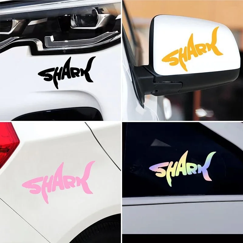 

2PCS Motorcycle stickers shark stickers, motorcycle body scratch cover stickers helmet decoration stickers, modification decals