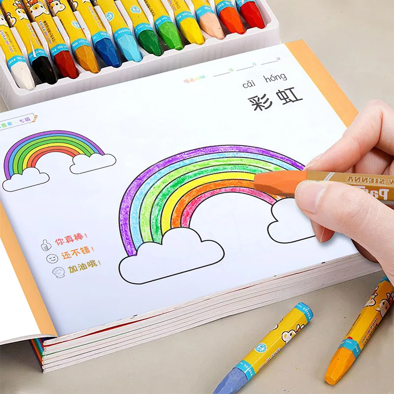 48 Pages Coloring Books For Kids Funny Drawing Book Preschool Education Stationery Toys Step-By-Step Painting  Baby Gift