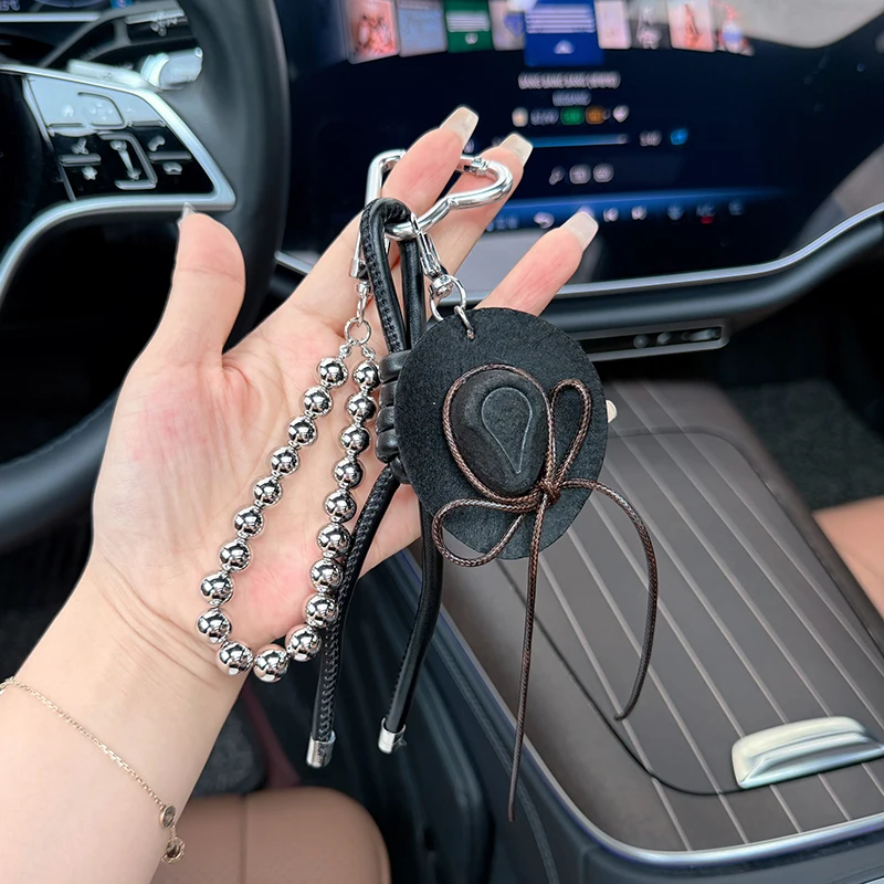 Fashionable and Creative Denim Hat, Car Keychain, Exquisite Handmade Rope Hat, Bag Decoration Hanging, Couple Style Car Keychain
