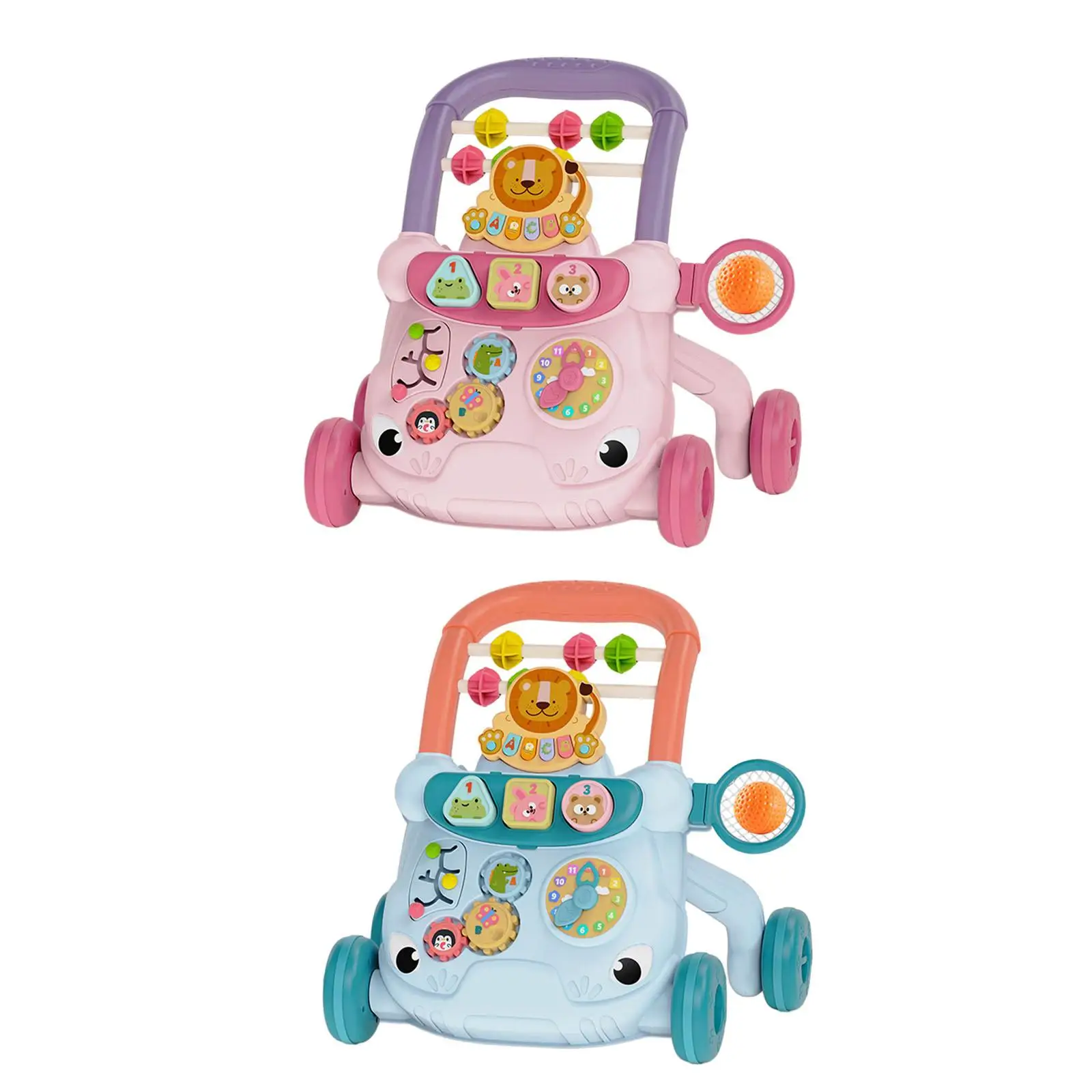 Baby Push Walker Interactive Learning with Multiple Activities Walking Toys Activity Center for Boys and Girls 6-12 Months Gifts