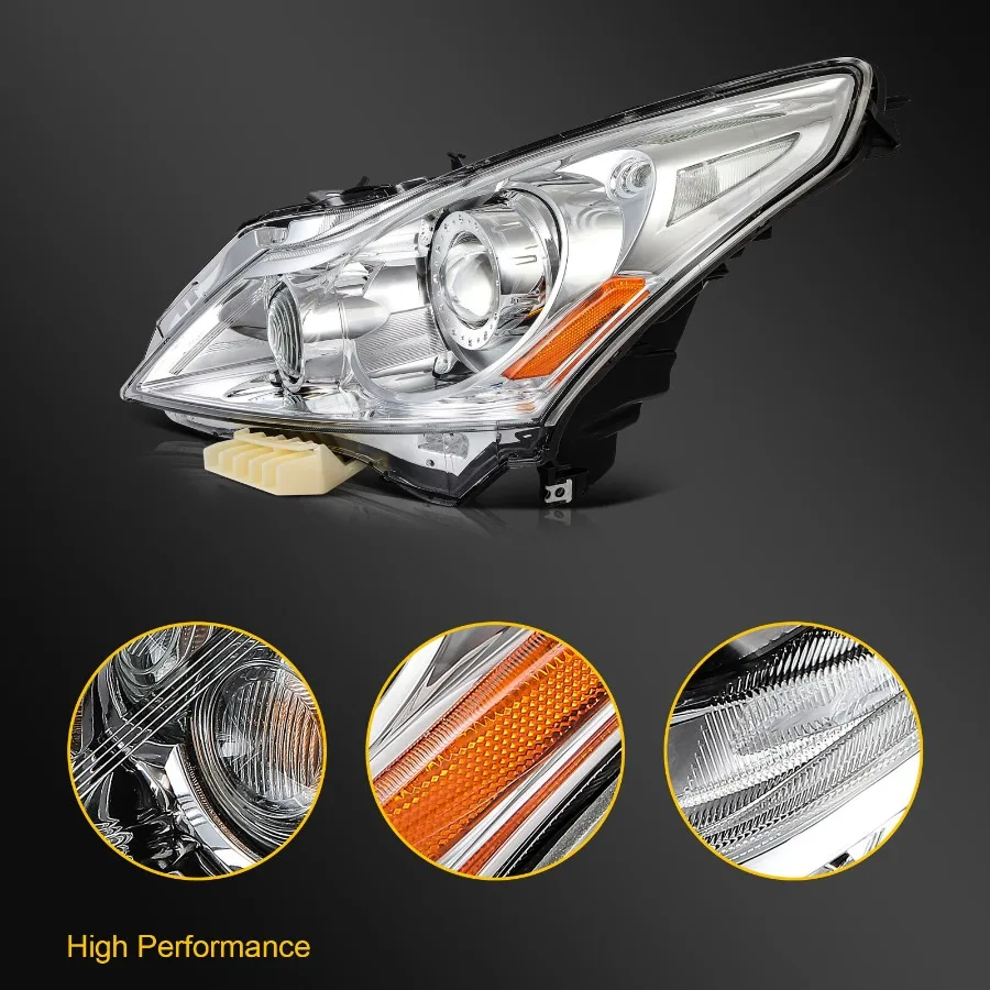 Left Side Halogon Headlight w/Projector For INFINITI For G37 For G25 2010-2013