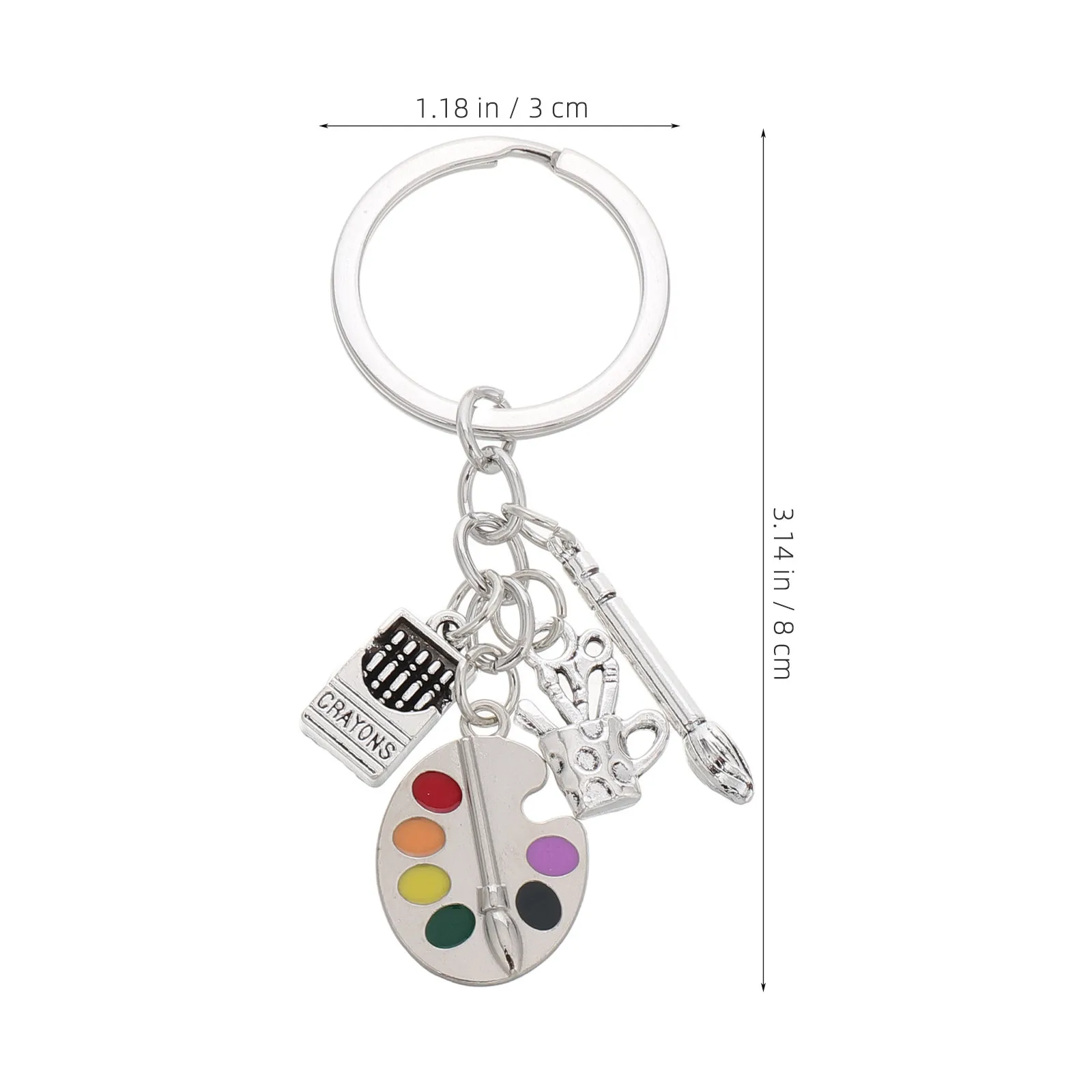 Artist-Themed Painting Palette Keychain Creative Jewelry Accessory for Painters Art Students Art Lovers Portable Handy Gift