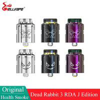 Original Hellvape Dead Rabbit 3 RDA J Edition 24mm Diameter 810 Drip Tip Clapton Coil with BF Pin Electronic Cigarette Atomizer