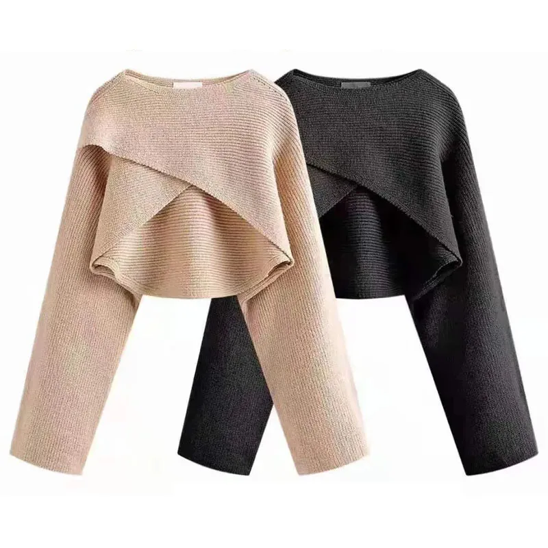 Autumn Fashion Knitted Pullover Elegant O Neck Sweater Women New Casual Solid Color Loose Long Sleeve Women Top 22933