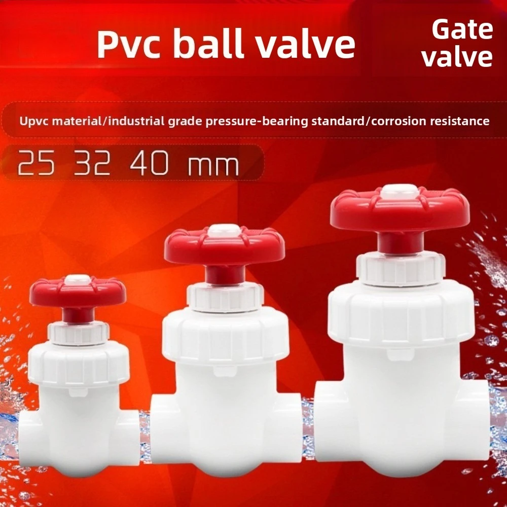 

Flowcolour 20/25/32/40mm Hi-quality UPVC Gate Valve Precision Flow Control PVC Sluice Valve Garden Irrigation Aquarium PVC Valve