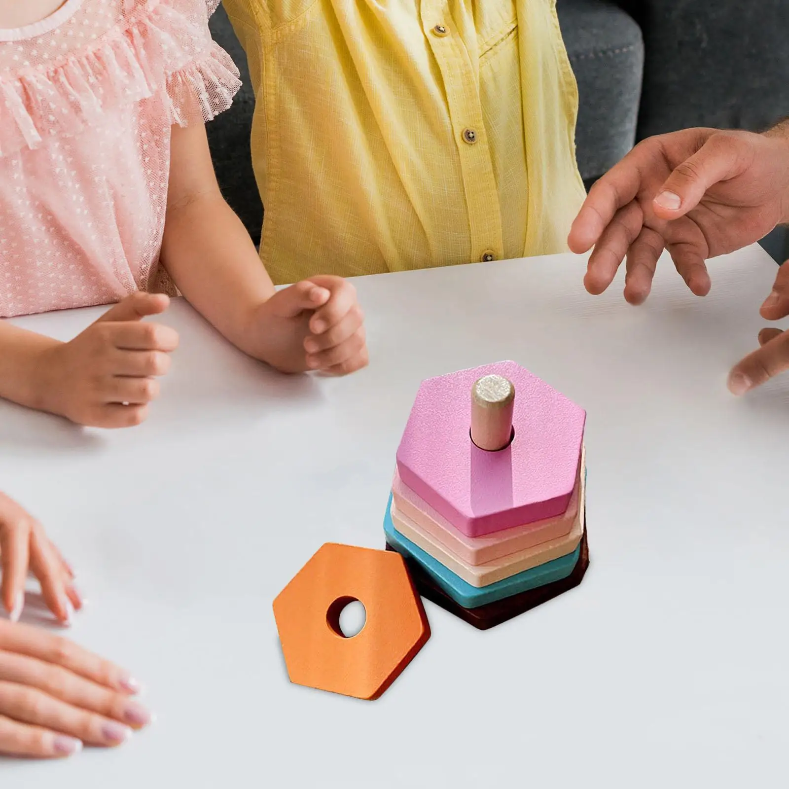 

Деревянная Радужная игрушка для укладки, игрушки Монтессори для возраста 3, 4, 5, подарки на день рождения