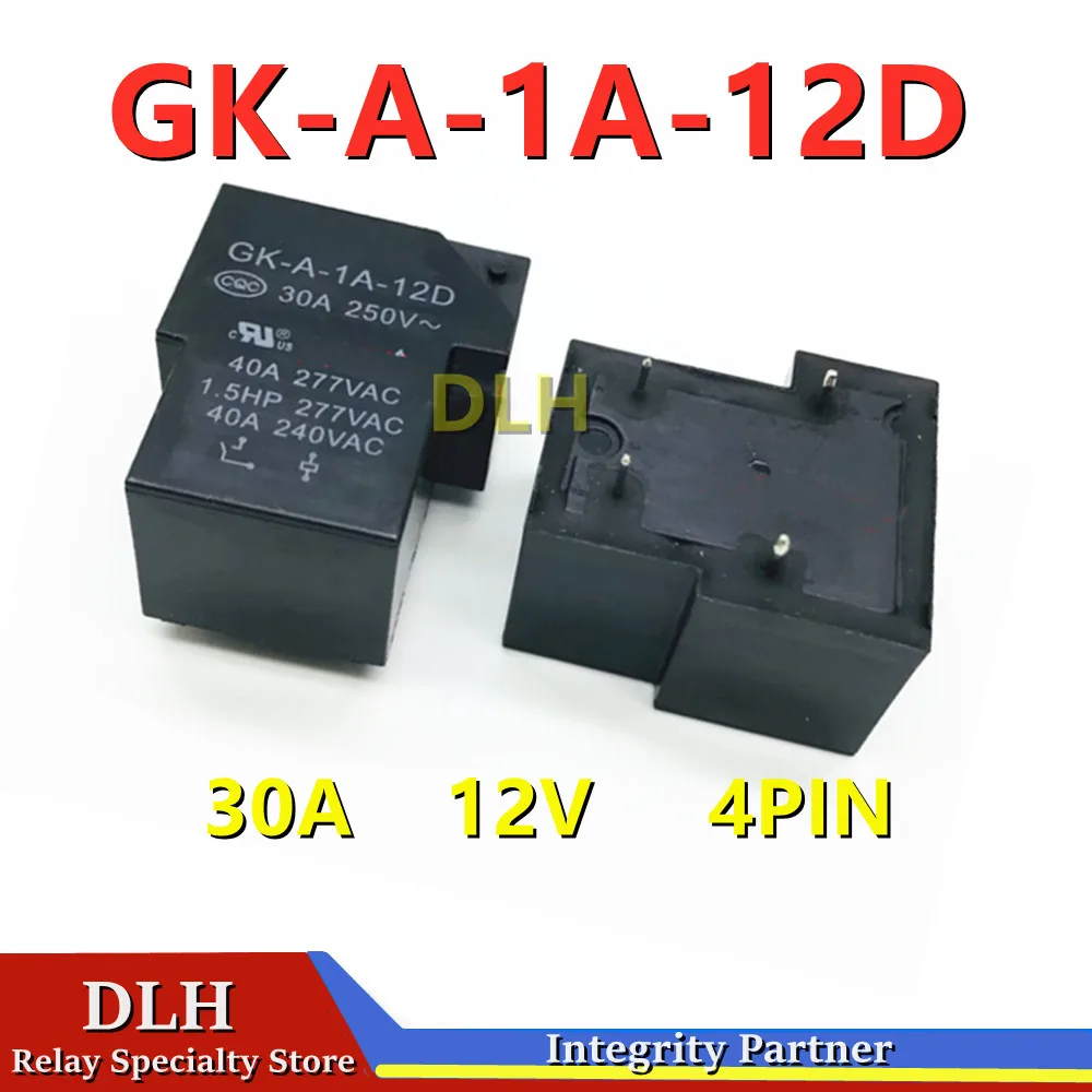 

100%NewOriginal GK-A-1A-12D 4PINS 30A 12VDC Power Relay