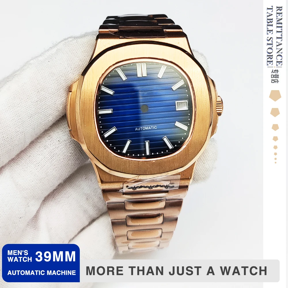 

The latest replacement rose gold case kit NH35A/NH36 movement modification accessories dial steel case kit