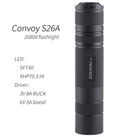 Convoy S26A 26800 LED flashlight,XHP70.3 HI,SFT40,max 4000LM,Outdoor portablem long runtime,for Home Hiking Camping,