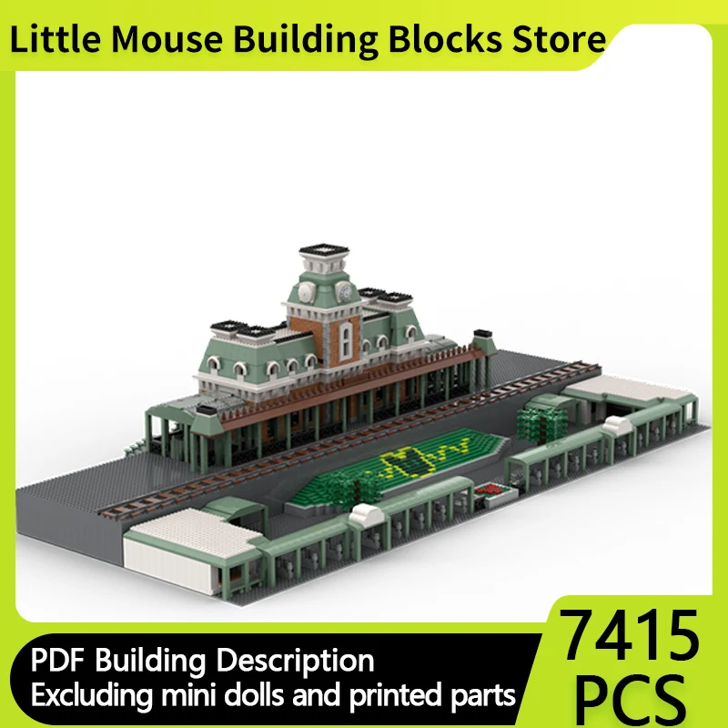 

City Street View Model MOC Building Bricks Magical Kingdom Entrance Modular Technology Gifts Holiday Assemble Children Toys Suit