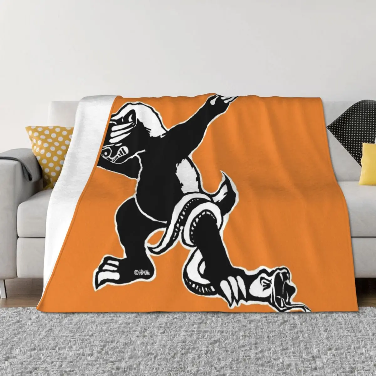 

Dabbing Honey badger Throw Blanket Nap Travel Soft Beds Shaggy Blankets