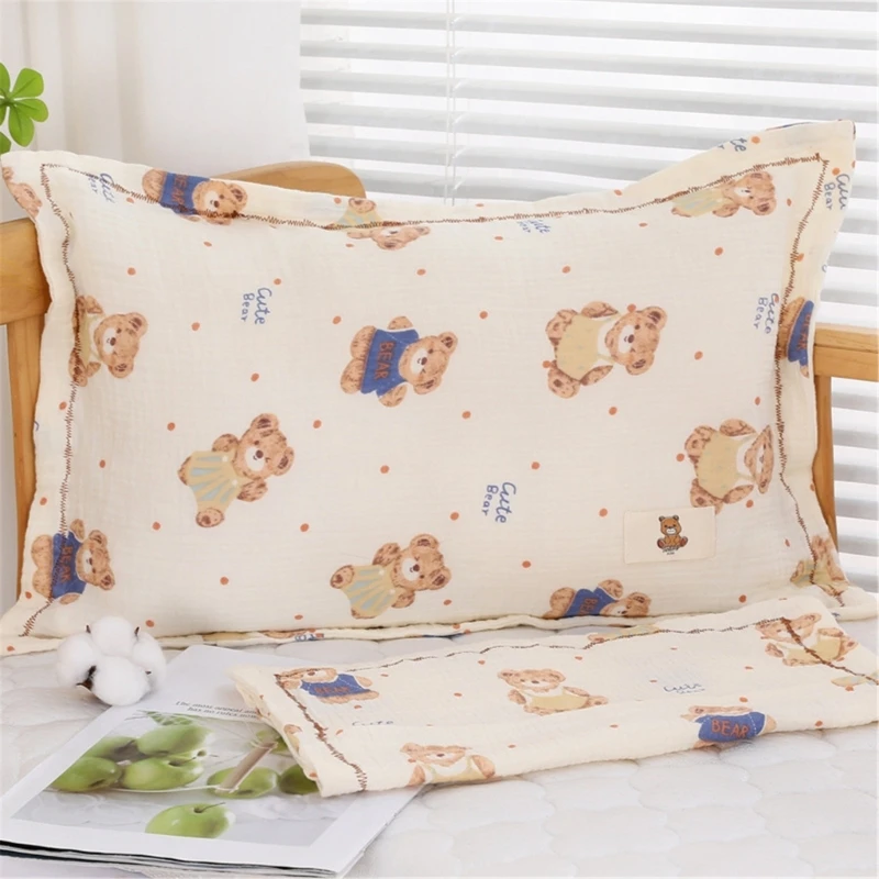 Children's Soft Gauze Pillow Cover Skin Friendly Pillow Slipcover 1pc/2pcs Set