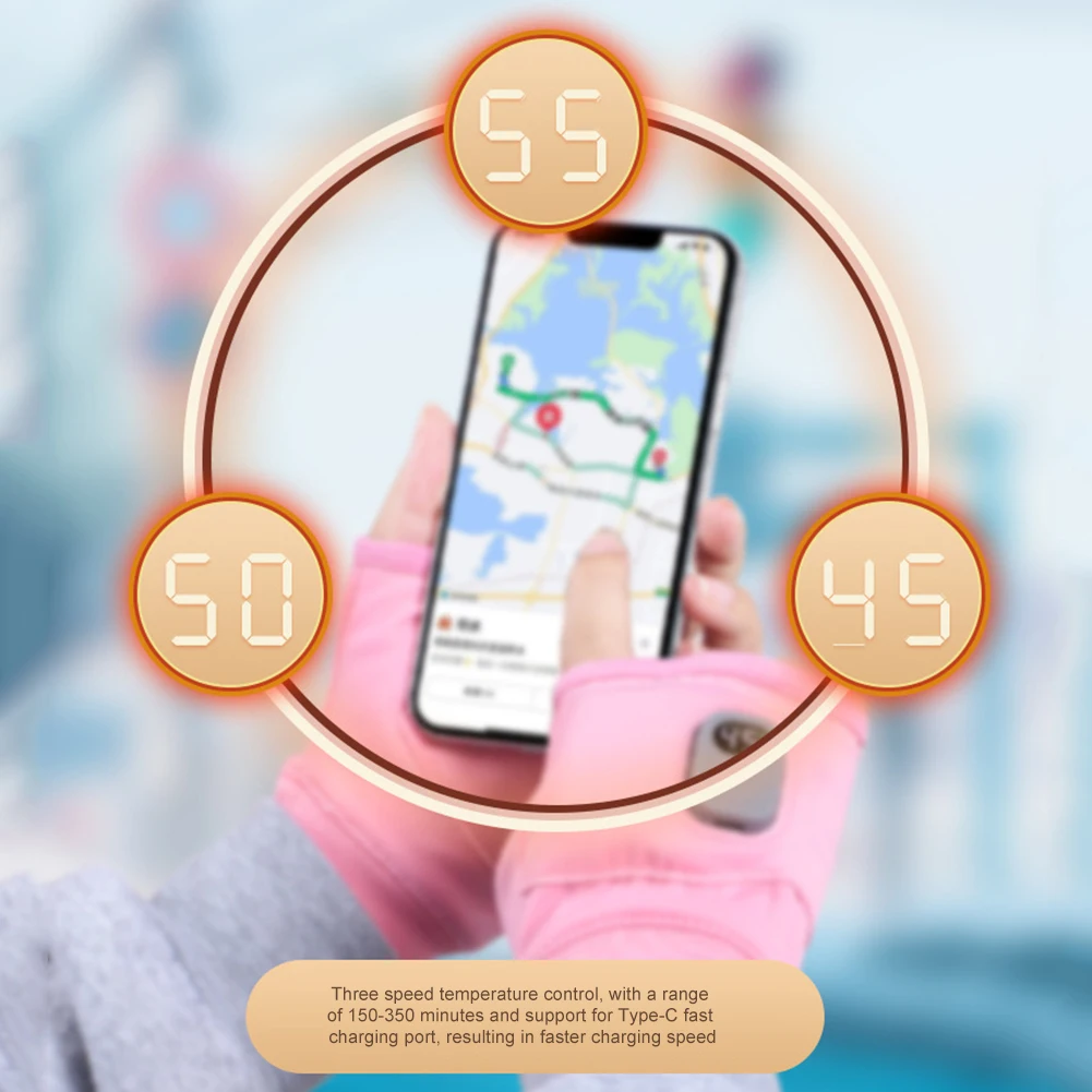 

Перчатки с подогревом, перчатки с подогревом для рук, водонепроницаемые, перезаряжаемые через USB, зимние перчатки без пальцев, сохраняющие тепло для домашнего читающего работника