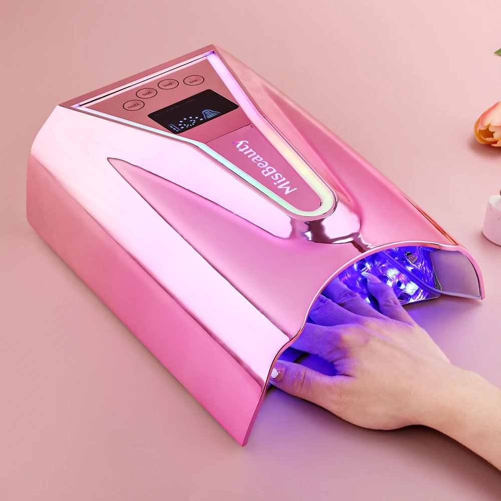 128 Watt High-Power Professional Rechargeable Ultraviolet Light-Emitting Diode Nail Lamp 2025 New Color Nail Dryer for Nail Art