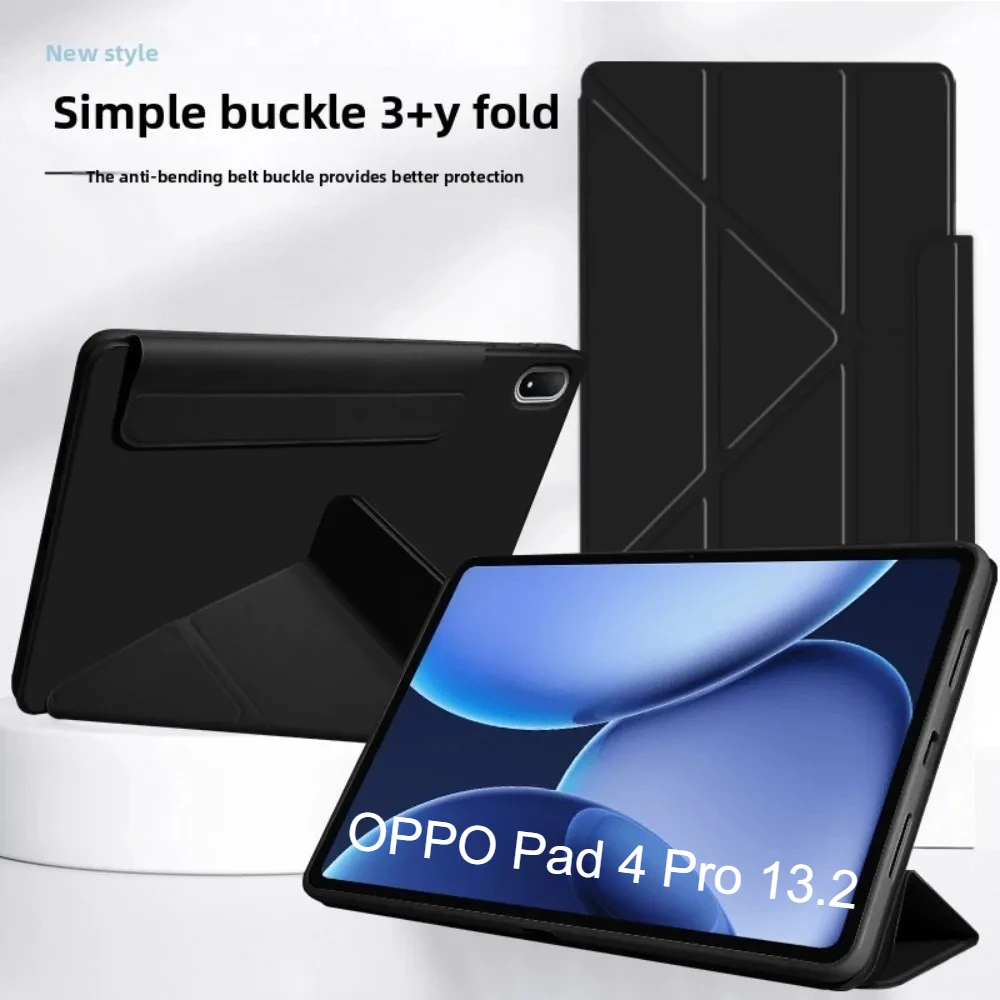 

Чехол для нового OnePlus Pad 3 2 Pro OPPO Pad 4 Pro 13,2 дюйма Y-складной защитный чехол из искусственной кожи с откидным держателем противоударный магнитный смарт-чехол