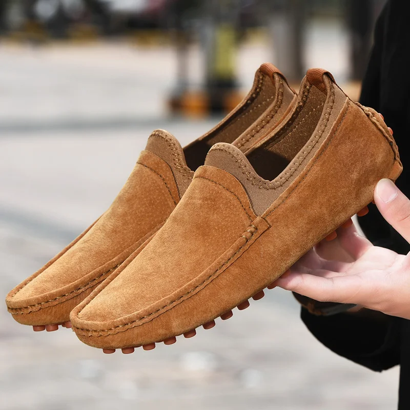 

Men Shoe Sole Is Soft Surface Is Soft Simple Breathable Comfortable Frosted Lightweight Driving Is Casual Fashionable