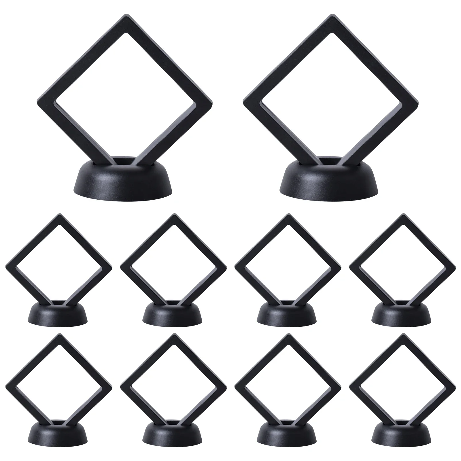 10PCS Coin Display Cases 3D Floating Thin Film Jewelry Storage Boxes for Ring Necklace Bracelet Earring